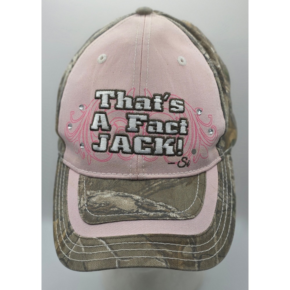 Duck Dynasty‎ Thats A Fact Jack Pink Camo Rhinestone Strapback Cap Hat A&E Si
